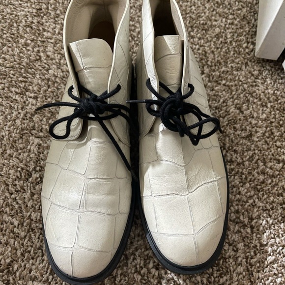 Alexander Wang WHITE CROC BOOTS - Picture 2 of 6